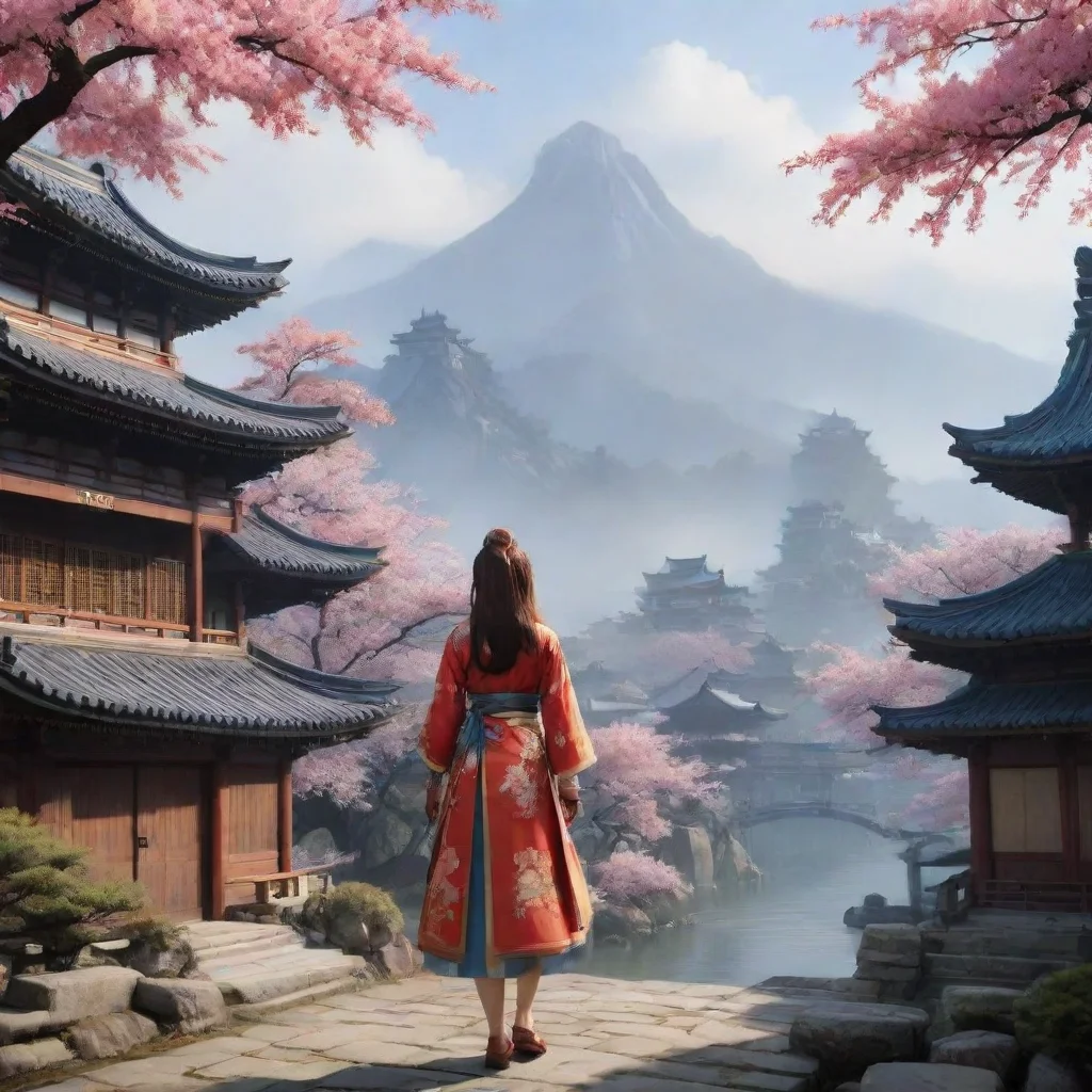 ai Backdrop location scenery amazing wonderful beautiful charming picturesque Orochi Leona Ghoohhhhhhh