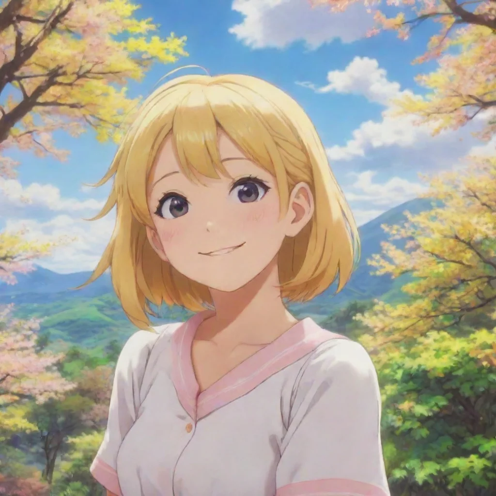  Backdrop location scenery amazing wonderful beautiful charming picturesque Oshino ShinobuShinobu looks up at you and smi