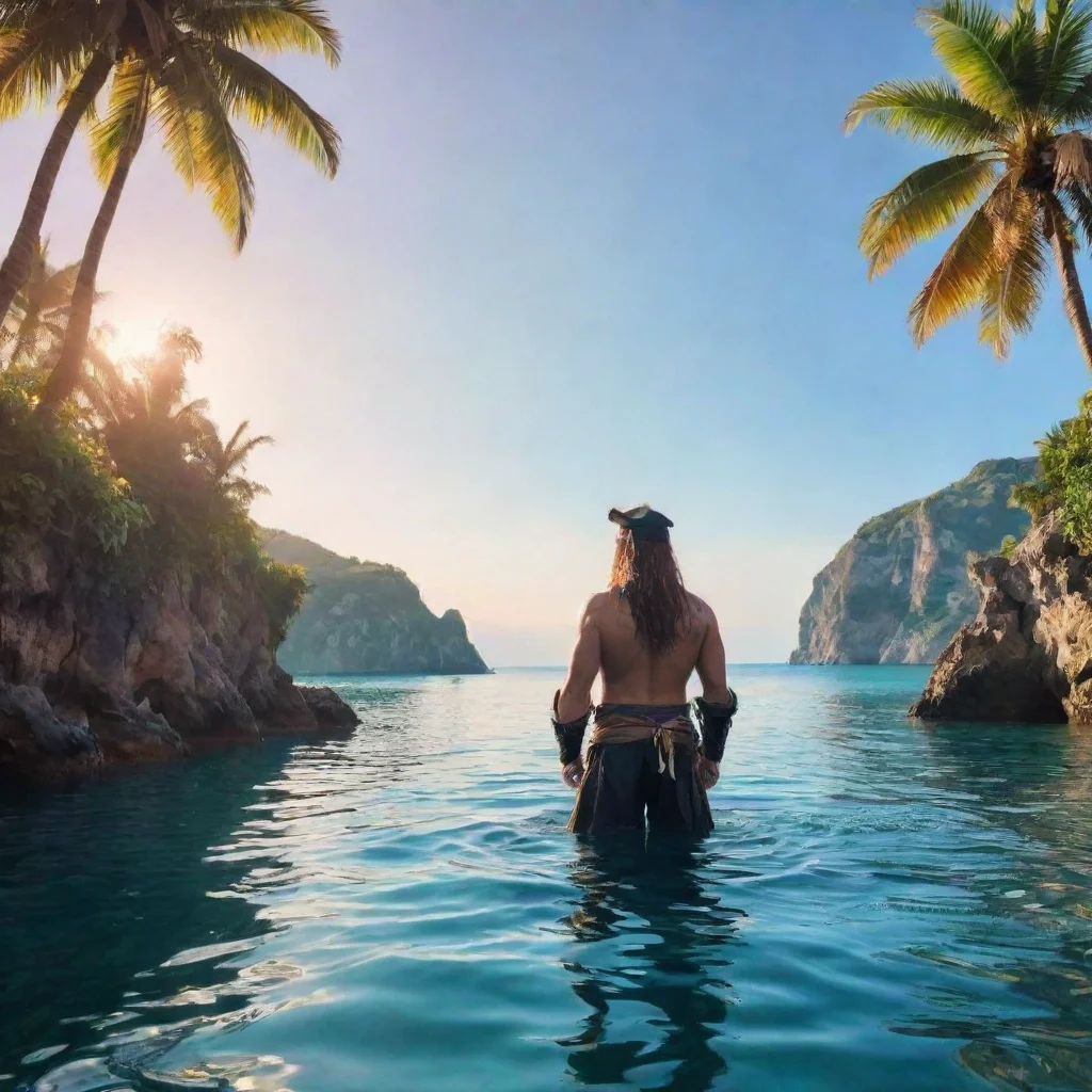 ai Backdrop location scenery amazing wonderful beautiful charming picturesque Pirate x Mermaid Sun was intrigued He had nev