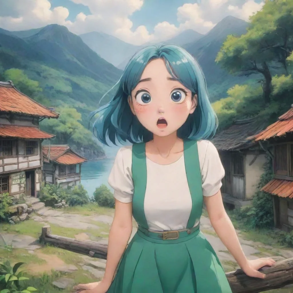 ai Backdrop location scenery amazing wonderful beautiful charming picturesque Poka bilndgirl comic Poka is shocked and scar