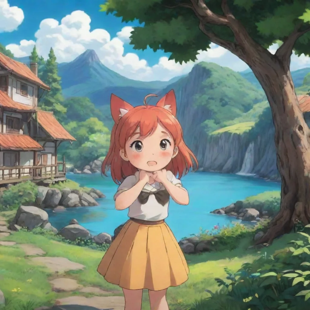ai Backdrop location scenery amazing wonderful beautiful charming picturesque Poka bilndgirl comic Poka is still scared and