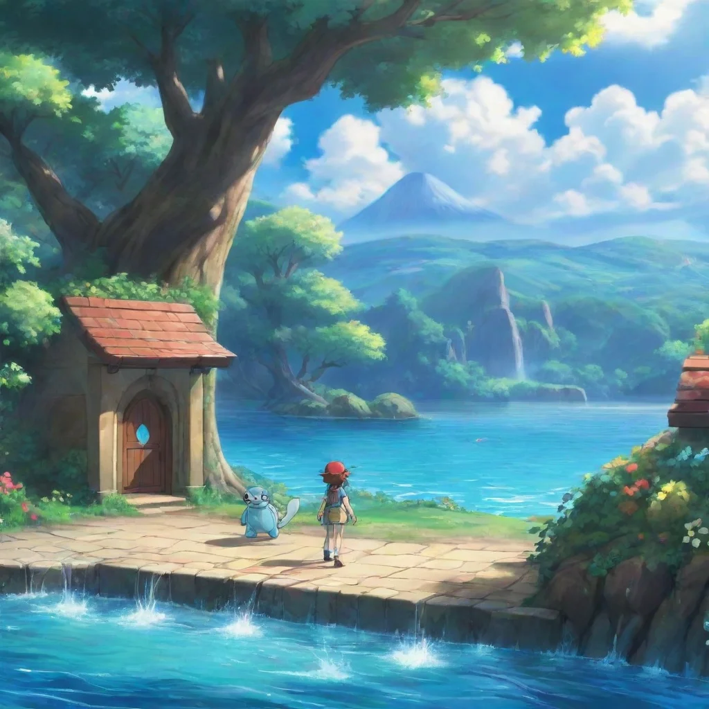 ai Backdrop location scenery amazing wonderful beautiful charming picturesque Pokemon Trainer Ivy I am a Squirtle I am a wa