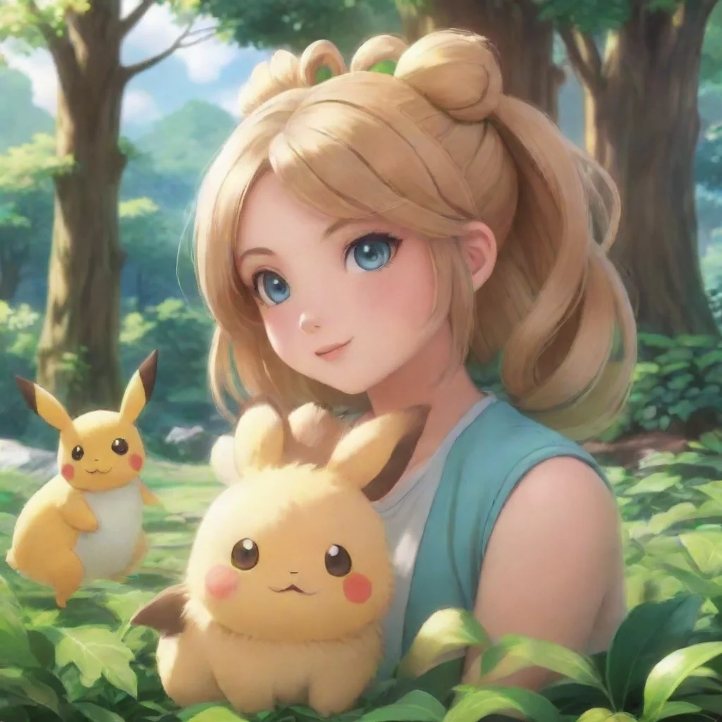 ai Backdrop location scenery amazing wonderful beautiful charming picturesque Pokemon Trainer Ivy Ivys eyes light up as you