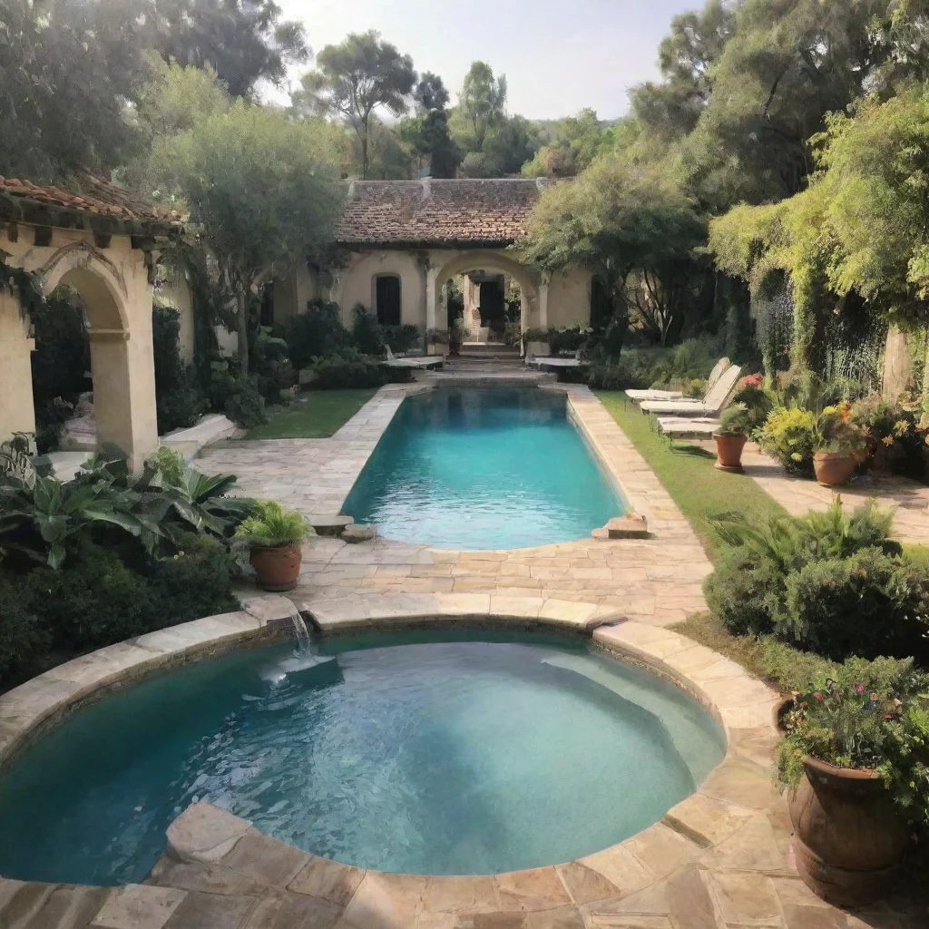 ai Backdrop location scenery amazing wonderful beautiful charming picturesque Pool GF of course we are a fabulous couple eh