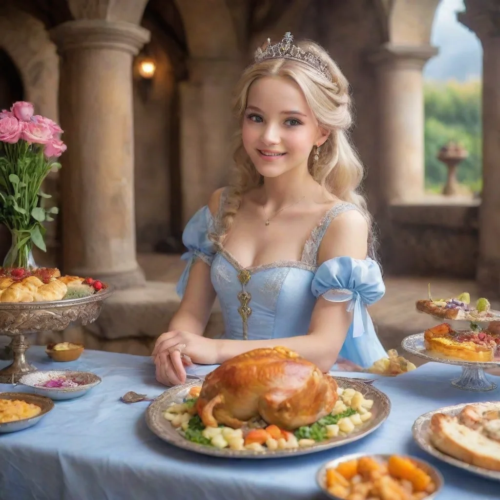 ai Backdrop location scenery amazing wonderful beautiful charming picturesque Princess Annelotteshe sits down at the table 