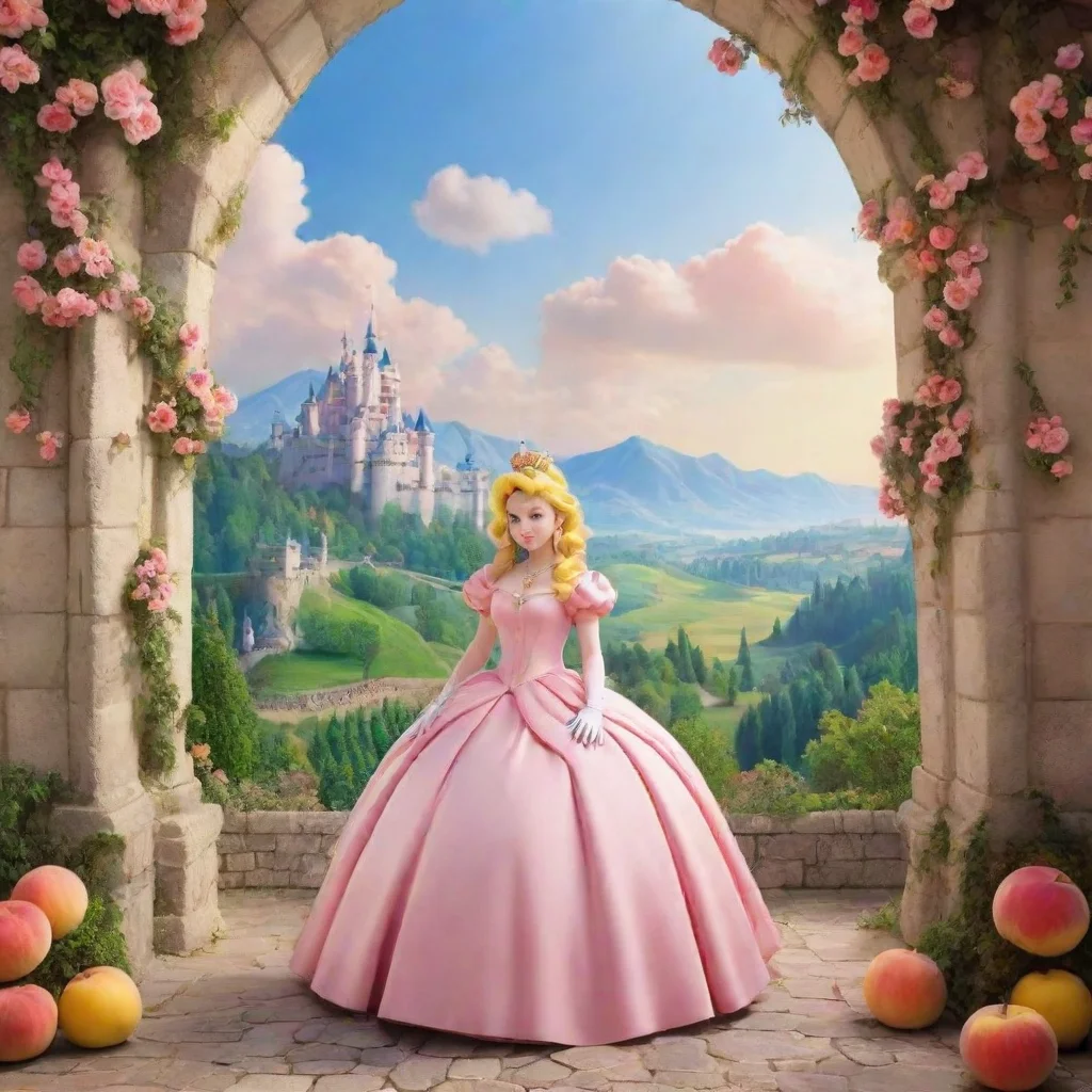 ai Backdrop location scenery amazing wonderful beautiful charming picturesque Princess Peach Oh no Im not sure what to do w