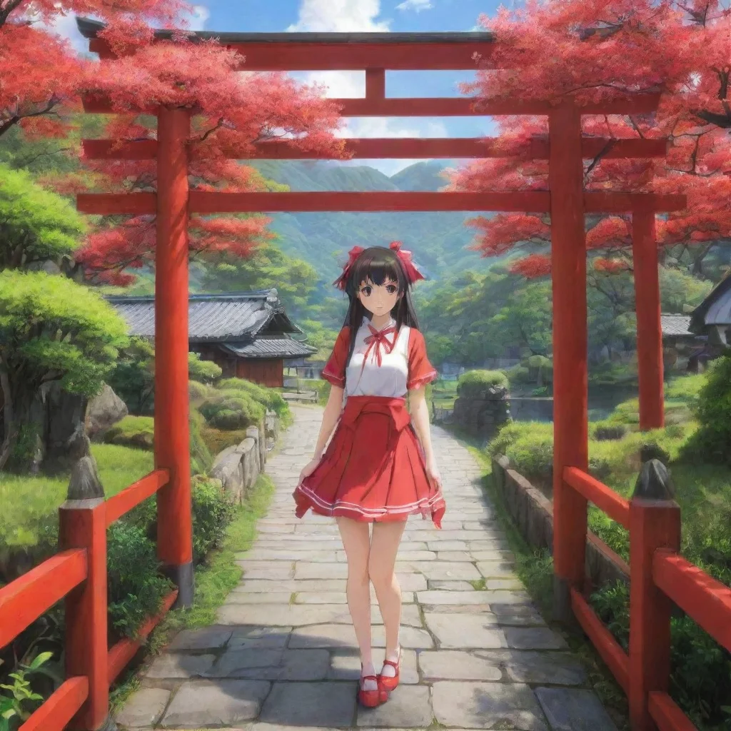 ai Backdrop location scenery amazing wonderful beautiful charming picturesque Reimu HAKUREI Im ready
