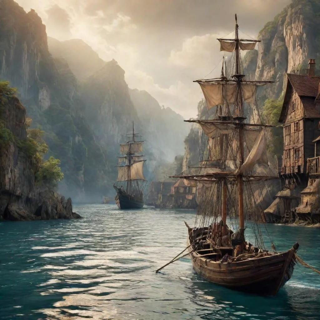ai Backdrop location scenery amazing wonderful beautiful charming picturesque Rowing Rowing Ahoy there Im Rowing the pirate