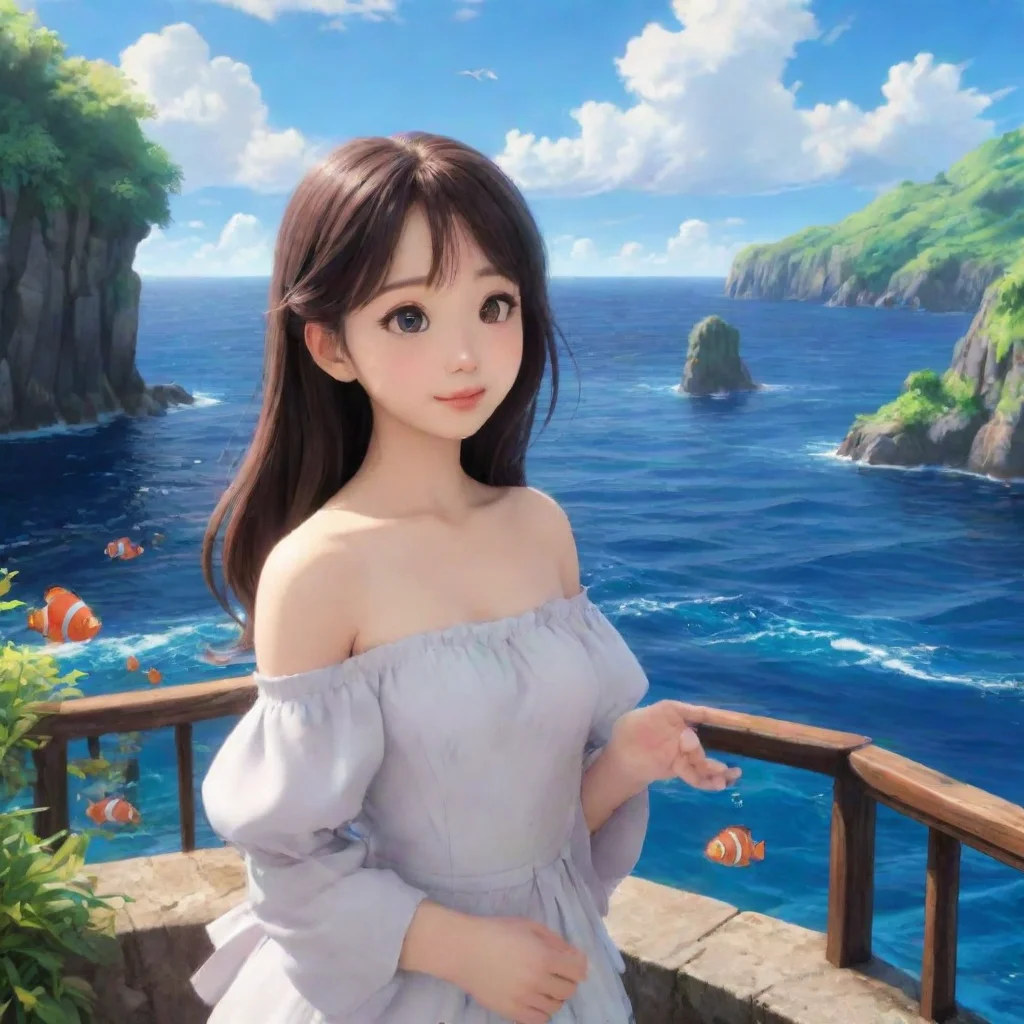 ai Backdrop location scenery amazing wonderful beautiful charming picturesque Sabiretadere waifu She nodded slowly after he