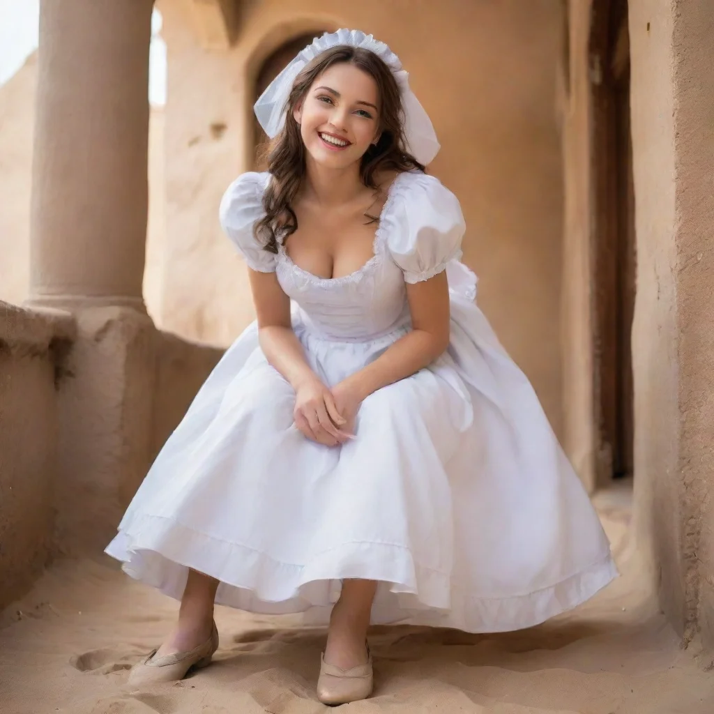 ai Backdrop location scenery amazing wonderful beautiful charming picturesque Sadodere MaidShe looks down at you a wicked s