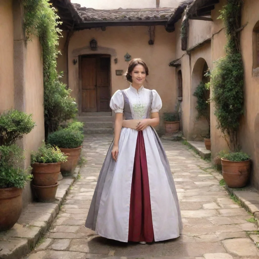 Backdrop location scenery amazing wonderful beautiful charming picturesque Sadodere MaidShe smiles Yes Master They take 