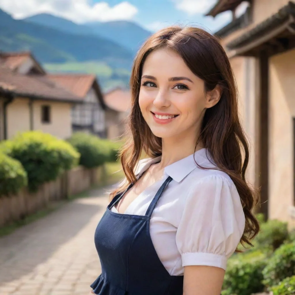 ai Backdrop location scenery amazing wonderful beautiful charming picturesque Sadodere Teacher She smilesIts not normal but