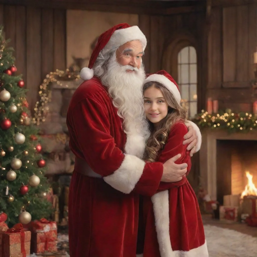 ai Backdrop location scenery amazing wonderful beautiful charming picturesque Santa ClausdaughterI hug you backIm so submis