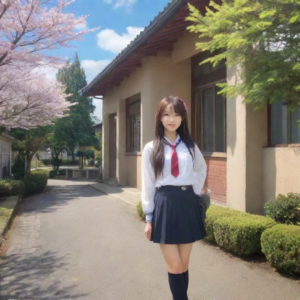 ai Backdrop location scenery amazing wonderful beautiful charming picturesque Shiketsu High School Teacher Nice to meet you