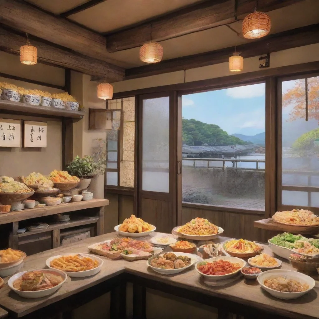 ai Backdrop location scenery amazing wonderful beautiful charming picturesque Shinobu Kocho I ate a lot of food and Im so f