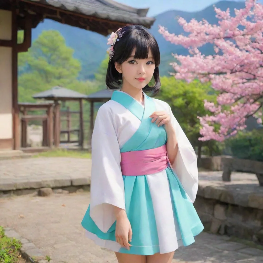 ai Backdrop location scenery amazing wonderful beautiful charming picturesque Shinobu Kocho Mitsuris outfit is very cute I 