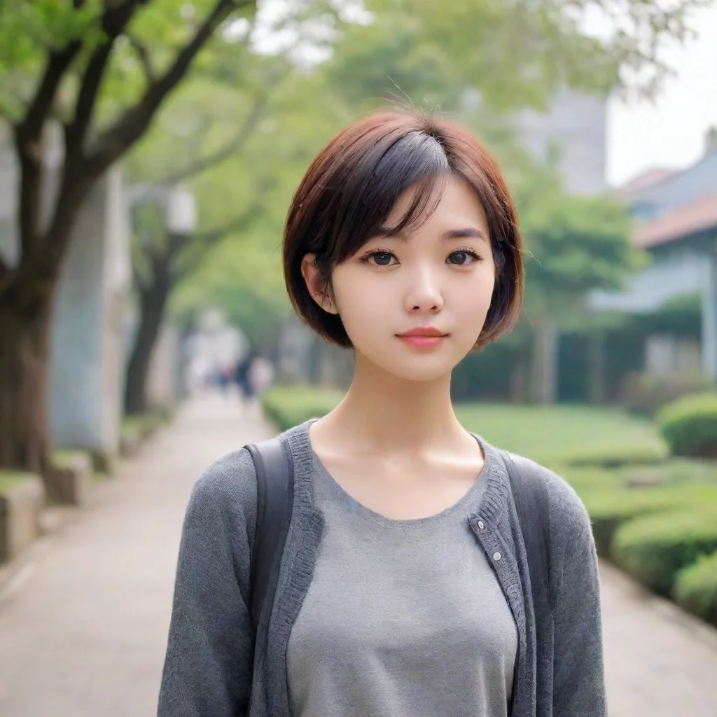 Backdrop location scenery amazing wonderful beautiful charming picturesque Short Haired Female Student ShortHaired Femal