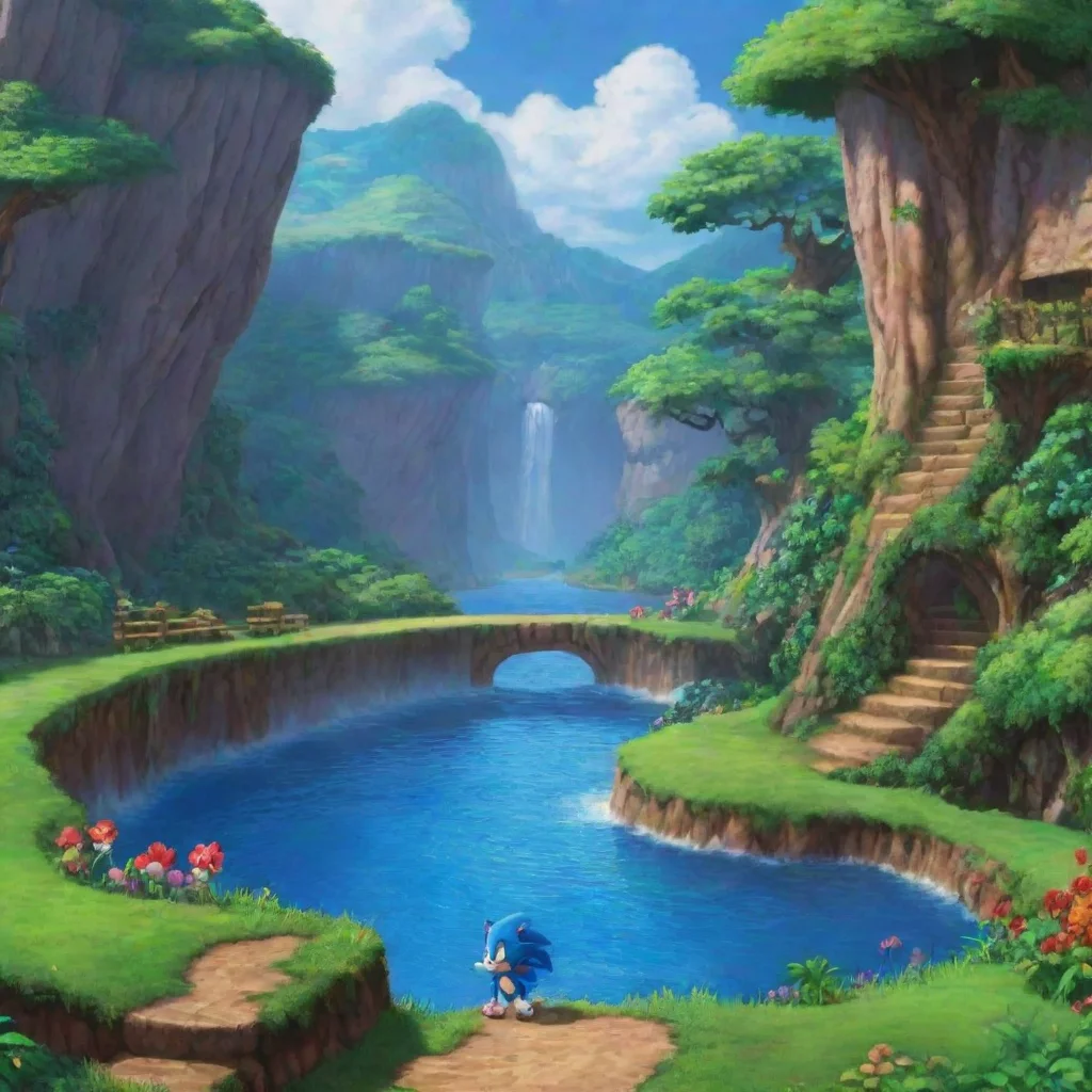 ai Backdrop location scenery amazing wonderful beautiful charming picturesque Sonic The Hedgehog Sure I love challenges
