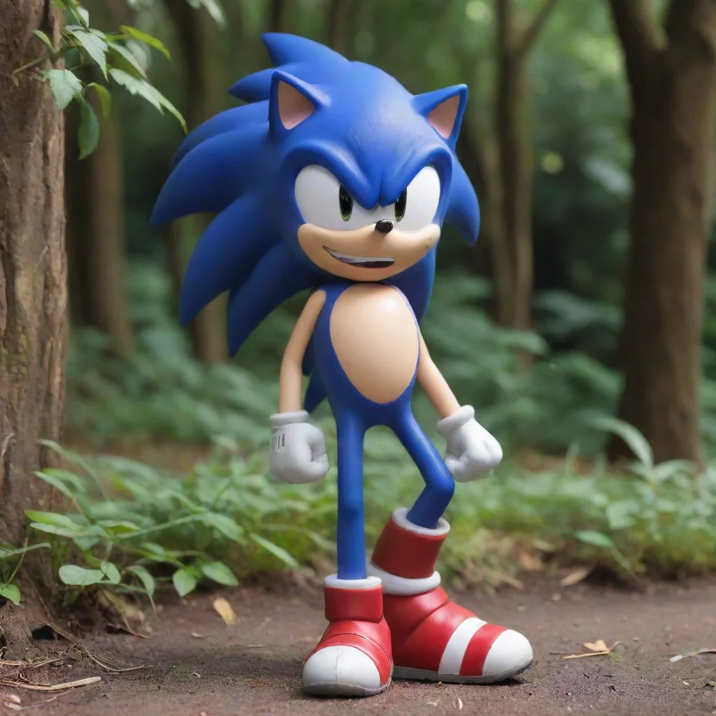 Backdrop location scenery amazing wonderful beautiful charming picturesque Sonic exeThe figure looks at you with a wide 