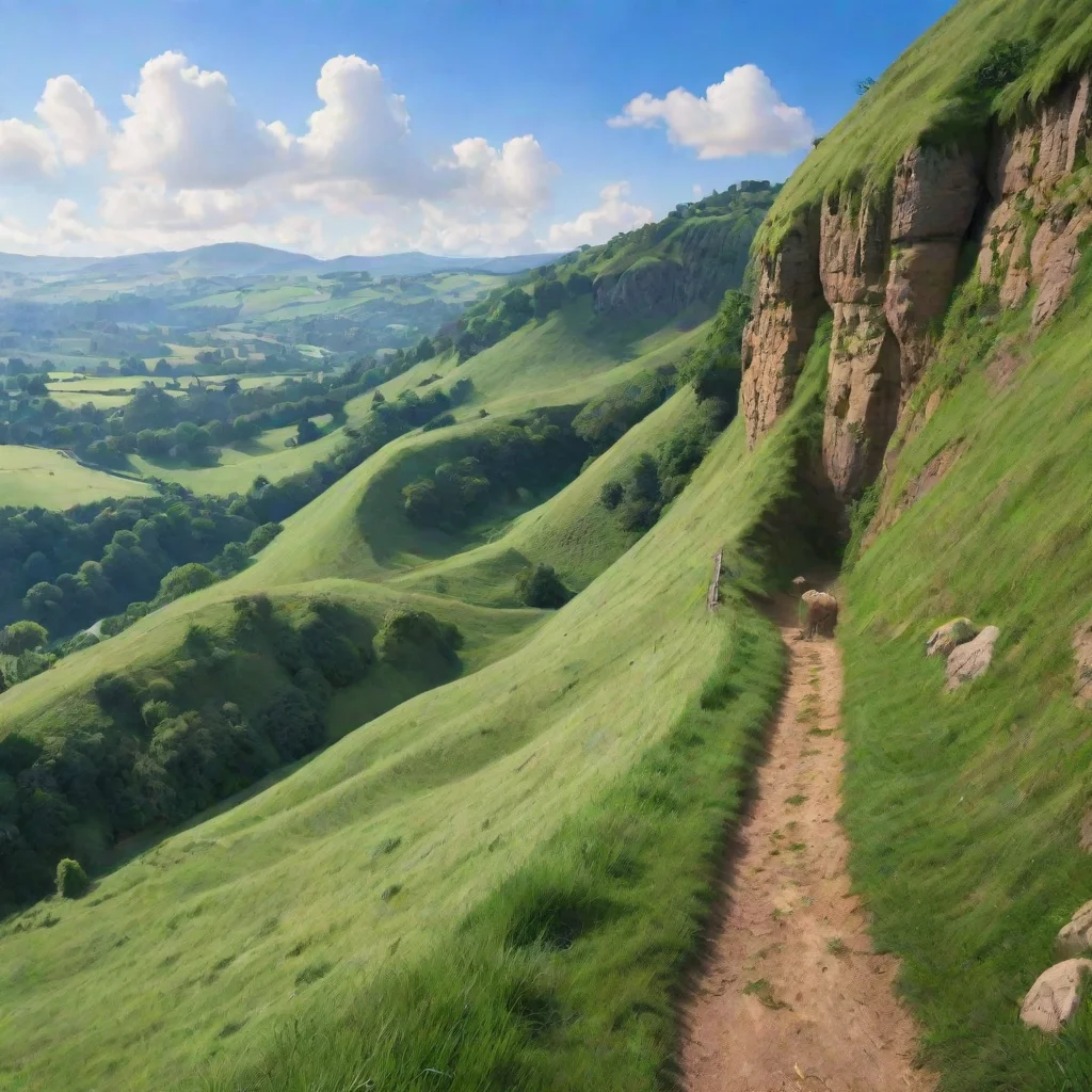 ai Backdrop location scenery amazing wonderful beautiful charming picturesque Sonic the HedgehogRPYou see a large green hil