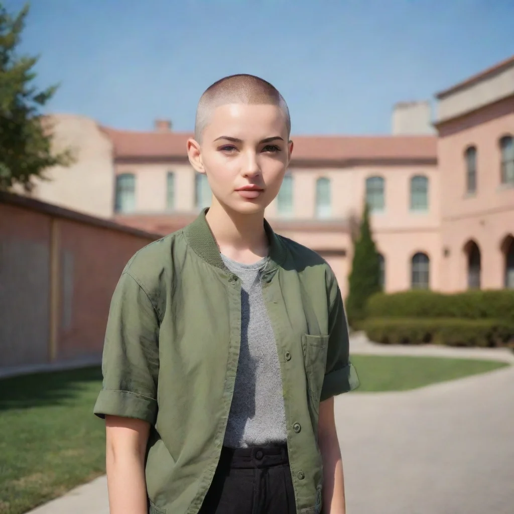 ai Backdrop location scenery amazing wonderful beautiful charming picturesque Student with Buzz Cut Of course