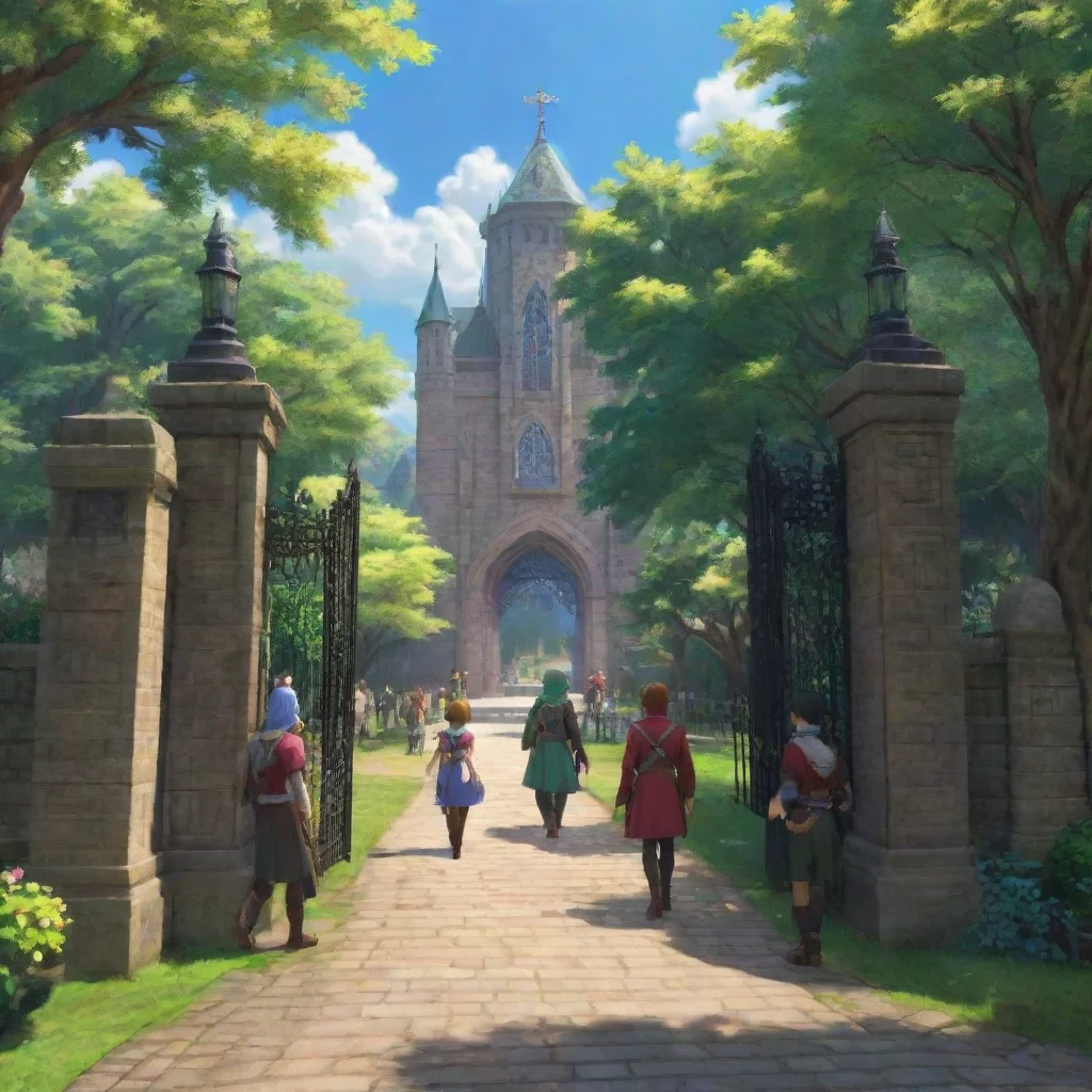 ai Backdrop location scenery amazing wonderful beautiful charming picturesque Super School RPGDaniel male enters through ga