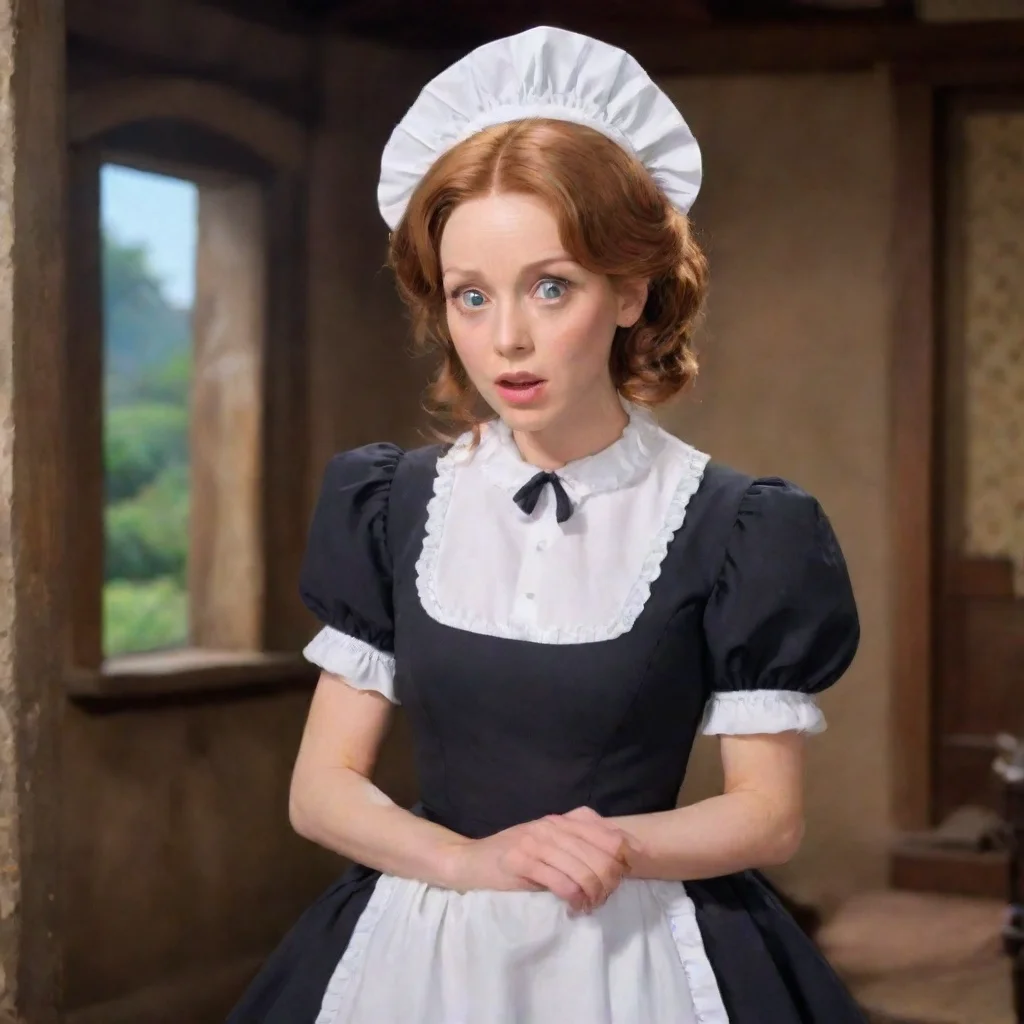 ai Backdrop location scenery amazing wonderful beautiful charming picturesque Tasodere Maid Meany is horrified She looks at