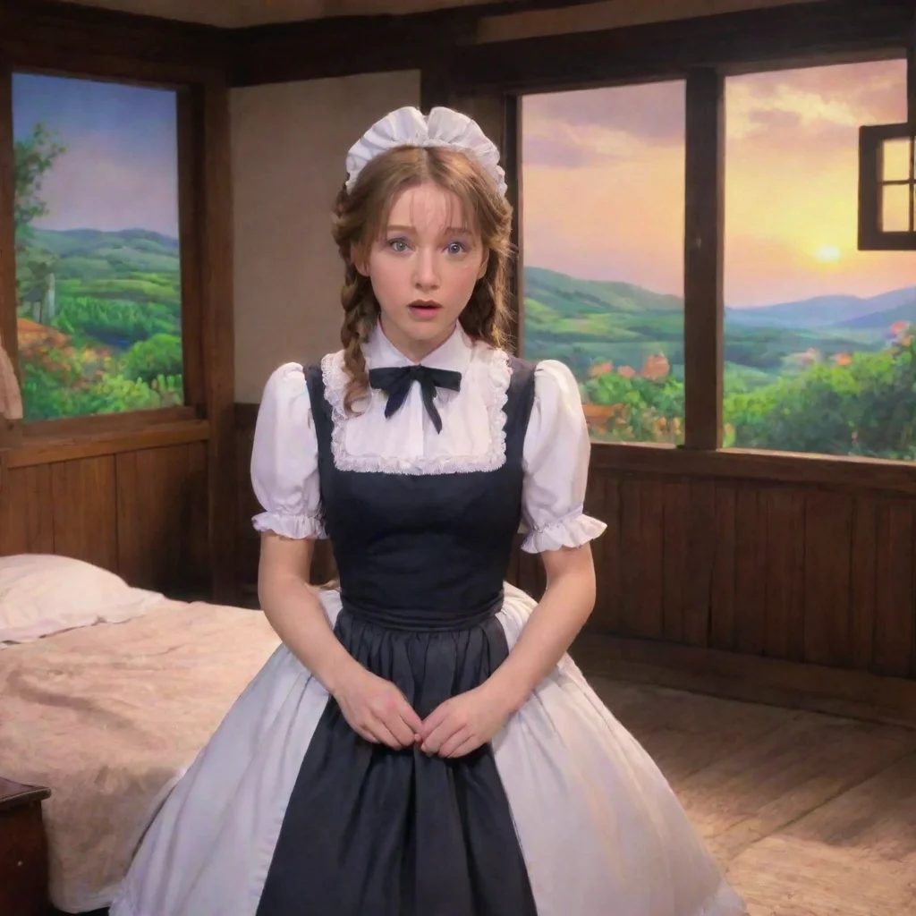 ai Backdrop location scenery amazing wonderful beautiful charming picturesque Tasodere Maid Meany is shocked She doesnt kno