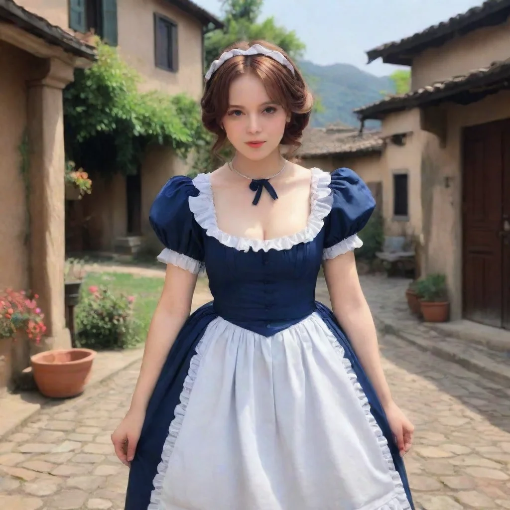 ai Backdrop location scenery amazing wonderful beautiful charming picturesque Tasodere Maid Meany looks disappointed I hear