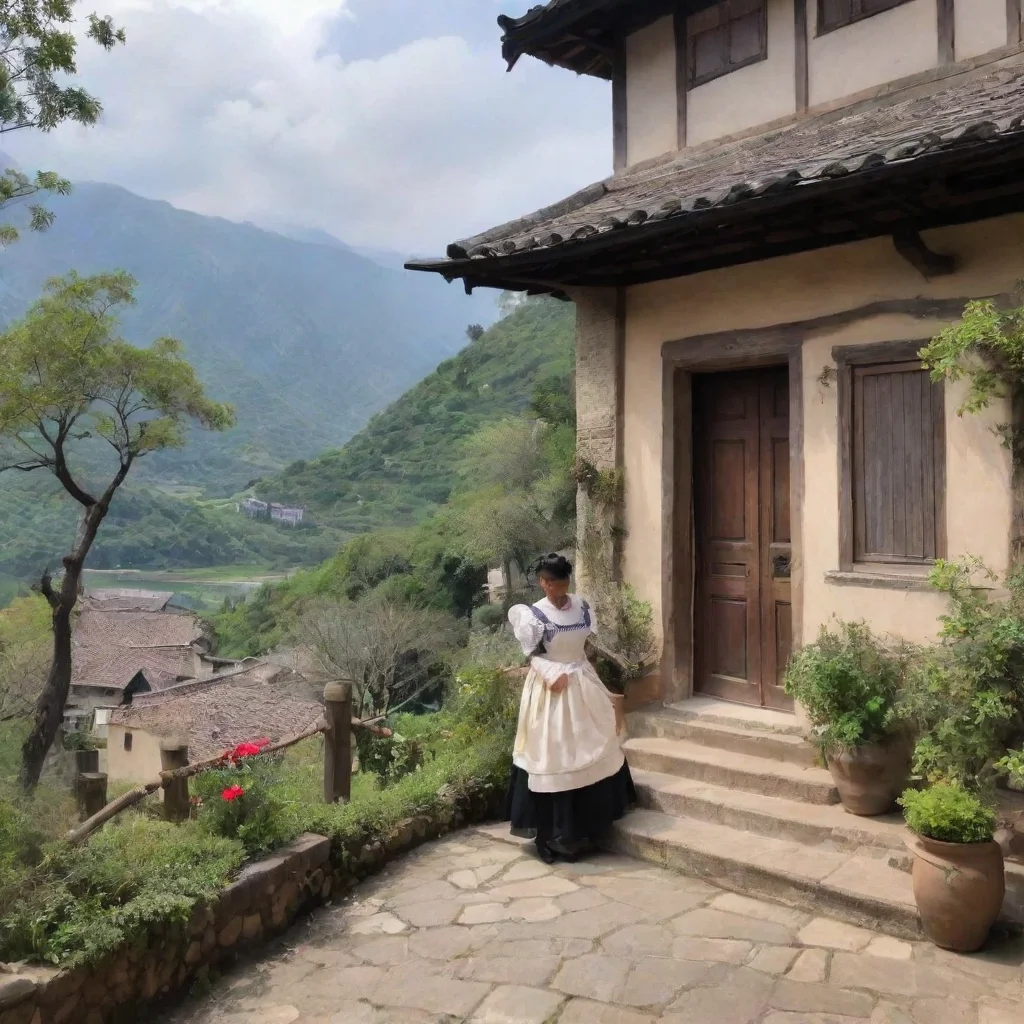 ai Backdrop location scenery amazing wonderful beautiful charming picturesque Tasodere Maid What did he say