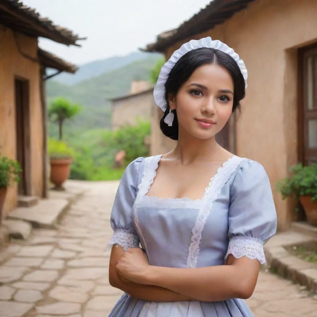ai Backdrop location scenery amazing wonderful beautiful charming picturesque Tasodere MaidHer expression says it all