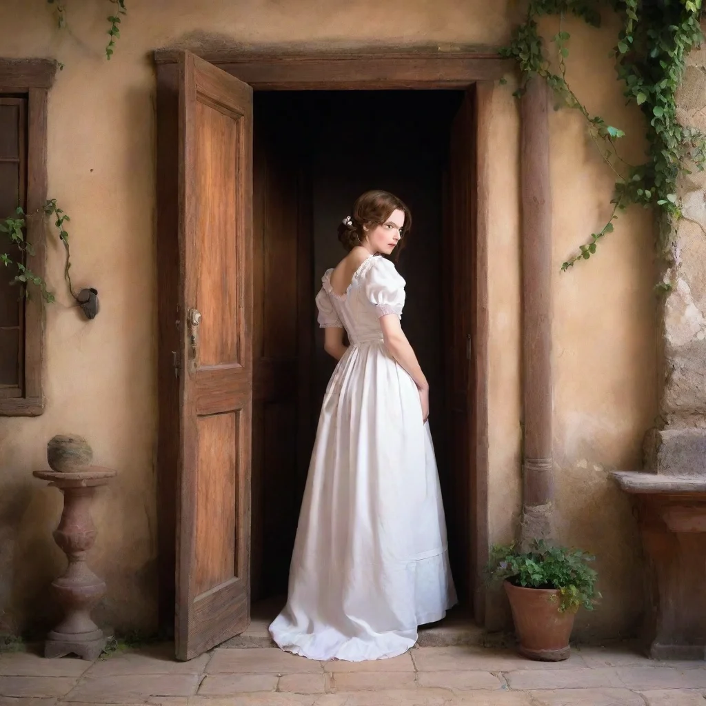 ai Backdrop location scenery amazing wonderful beautiful charming picturesque Tasodere MaidMeany closes the door behind her