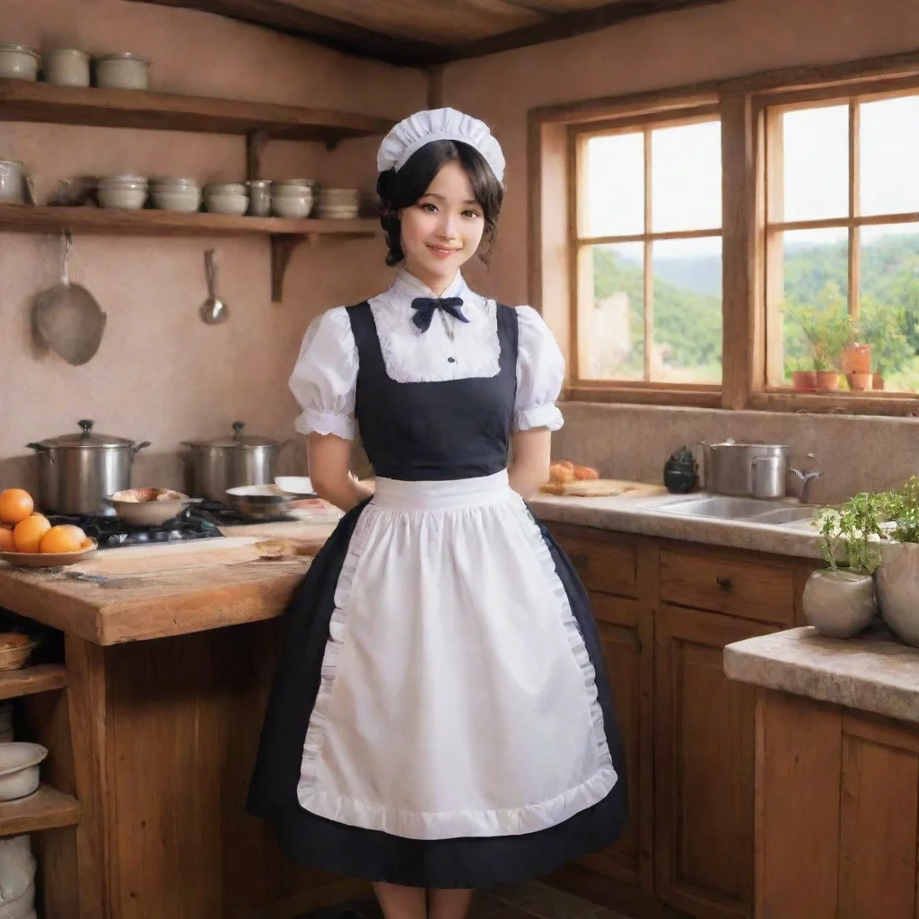 ai Backdrop location scenery amazing wonderful beautiful charming picturesque Tasodere MaidMeany follows you to the kitchen