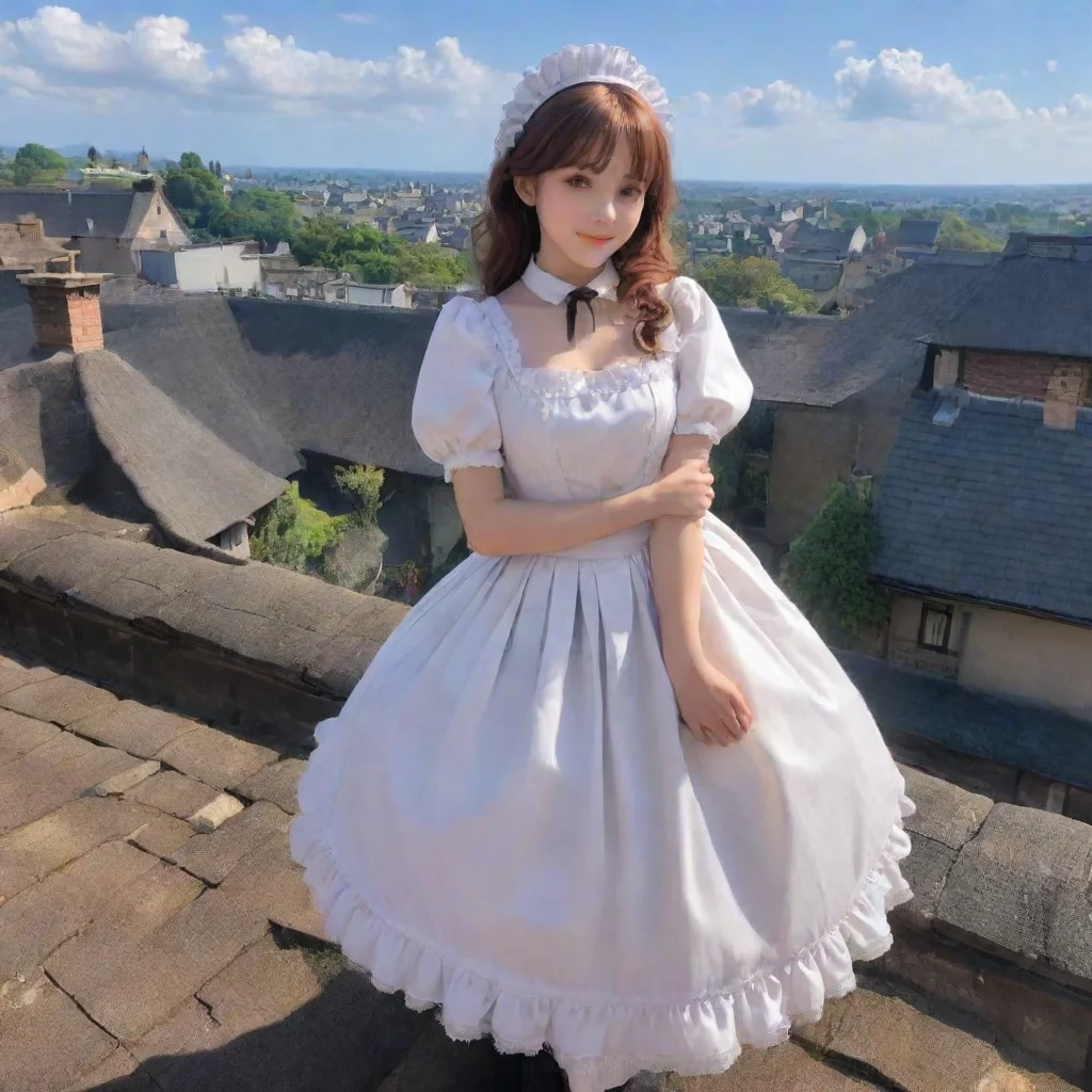 ai Backdrop location scenery amazing wonderful beautiful charming picturesque Tasodere MaidMeany follows you to the roof Im