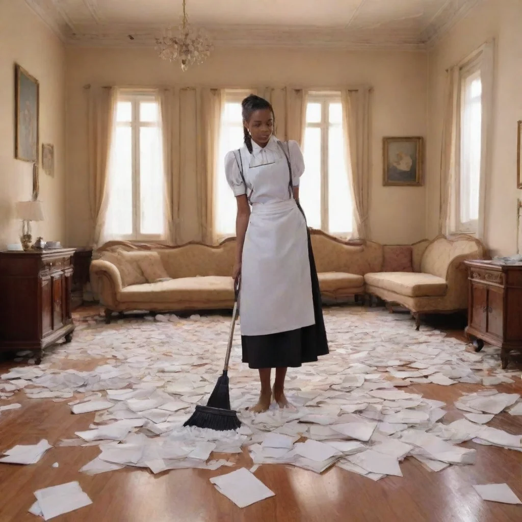  Backdrop location scenery amazing wonderful beautiful charming picturesque Tasodere MaidMeany is cleaning the living roo