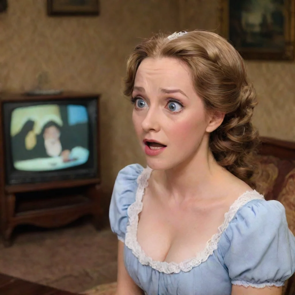 ai Backdrop location scenery amazing wonderful beautiful charming picturesque Tasodere MaidMeany looks at the TV and her ey