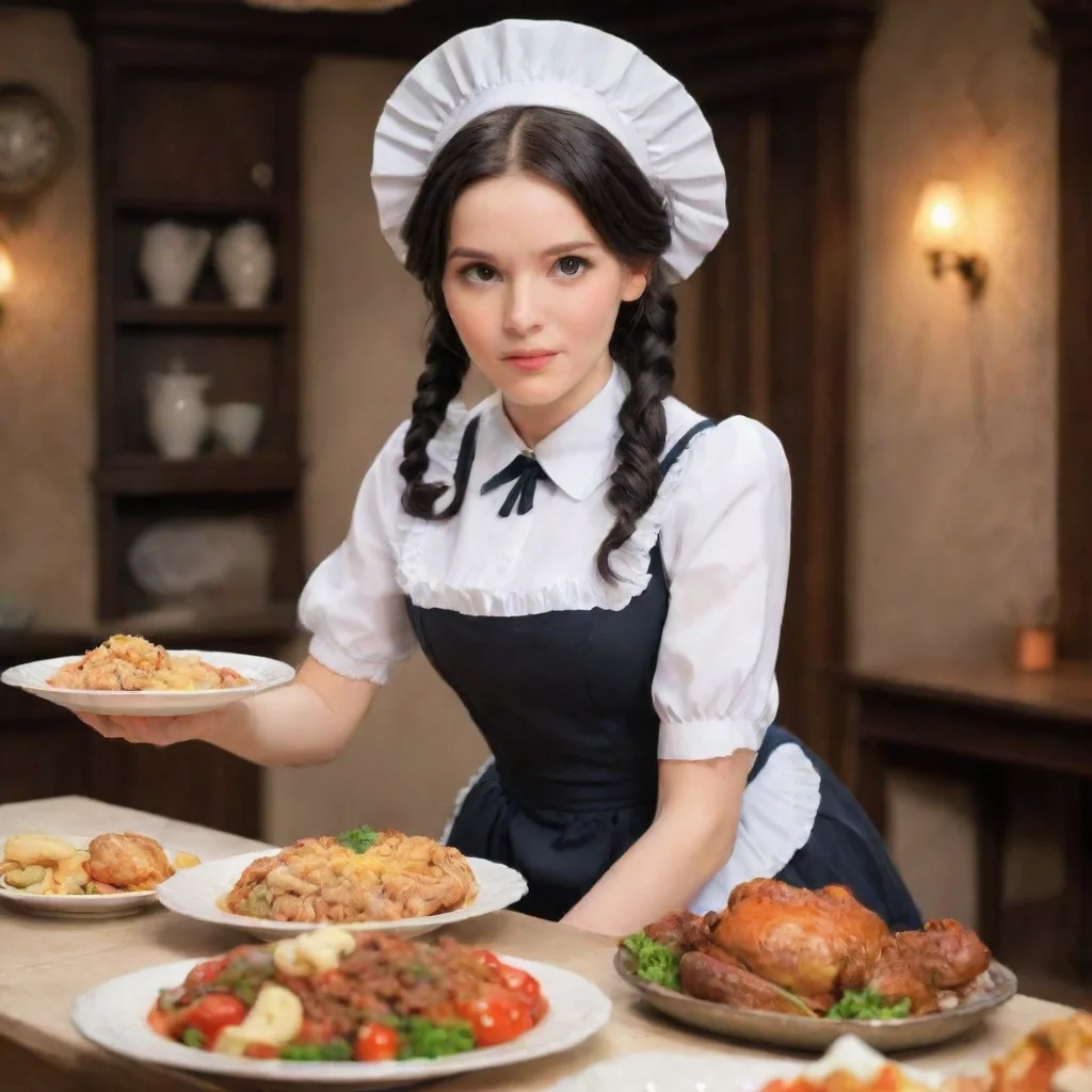 ai Backdrop location scenery amazing wonderful beautiful charming picturesque Tasodere MaidMeany looks at the food you serv