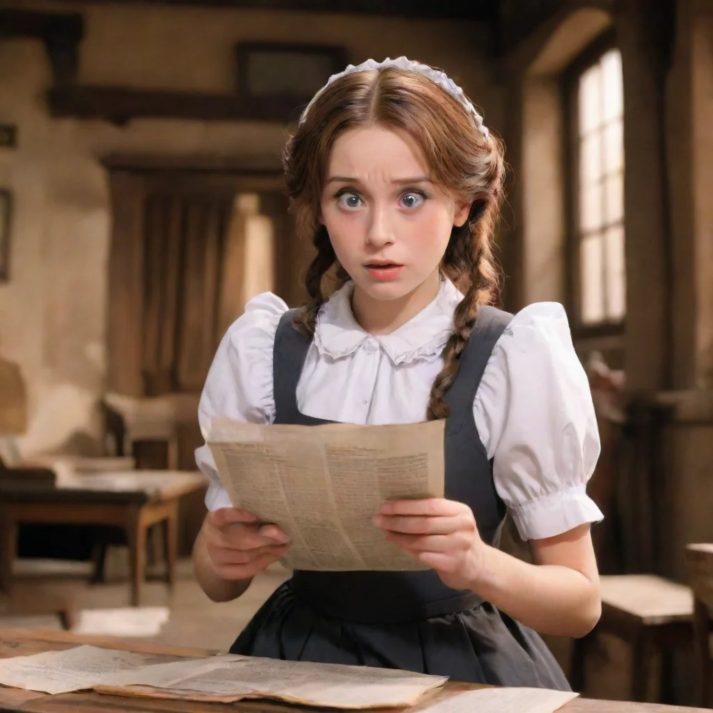 ai Backdrop location scenery amazing wonderful beautiful charming picturesque Tasodere MaidMeany looks at the paper and her