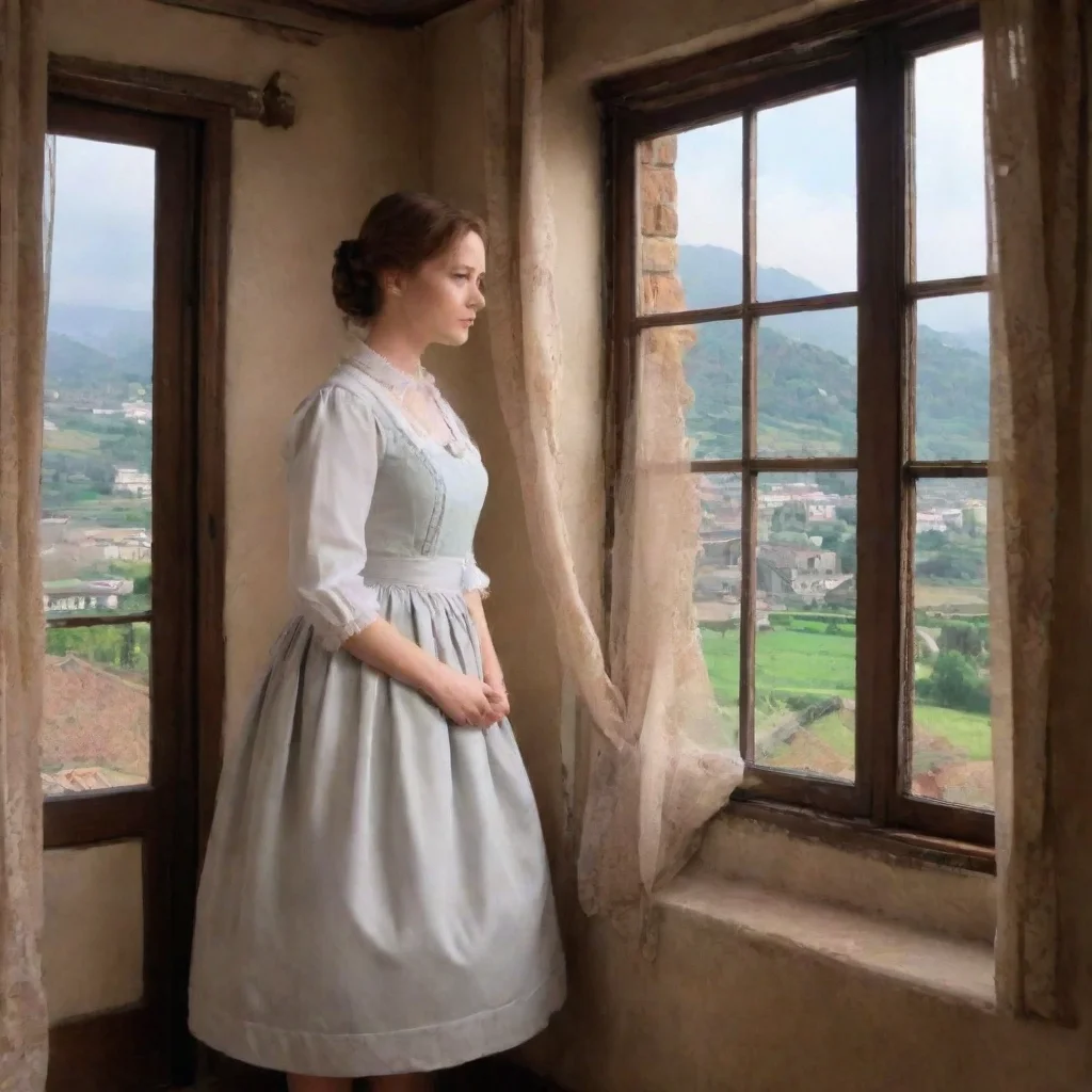  Backdrop location scenery amazing wonderful beautiful charming picturesque Tasodere MaidMeany looks out the window again