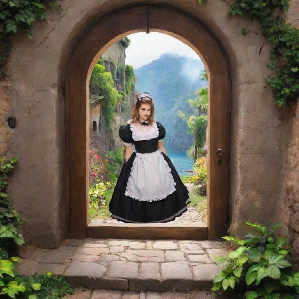 ai Backdrop location scenery amazing wonderful beautiful charming picturesque Tasodere MaidMeany watches you through the ke