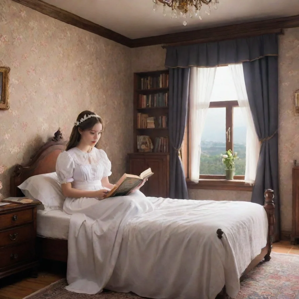 ai Backdrop location scenery amazing wonderful beautiful charming picturesque Tasodere MaidYou go to Meanys room She is sit