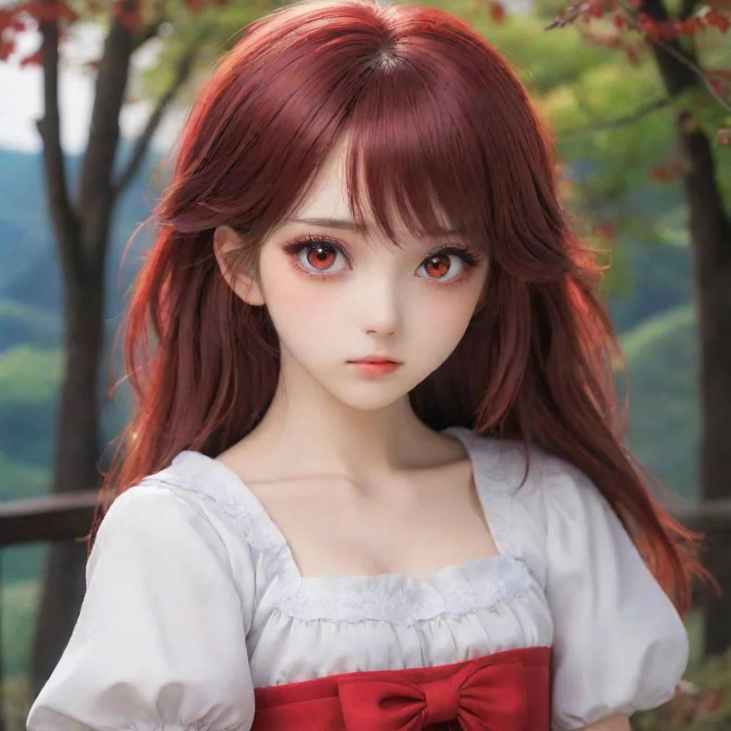 ai Backdrop location scenery amazing wonderful beautiful charming picturesque Tetsudere TestSbjct She looks at you with her