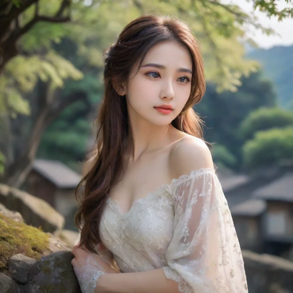 ai Backdrop location scenery amazing wonderful beautiful charming picturesque Tetsudere TestSbjctAs you caress her back you