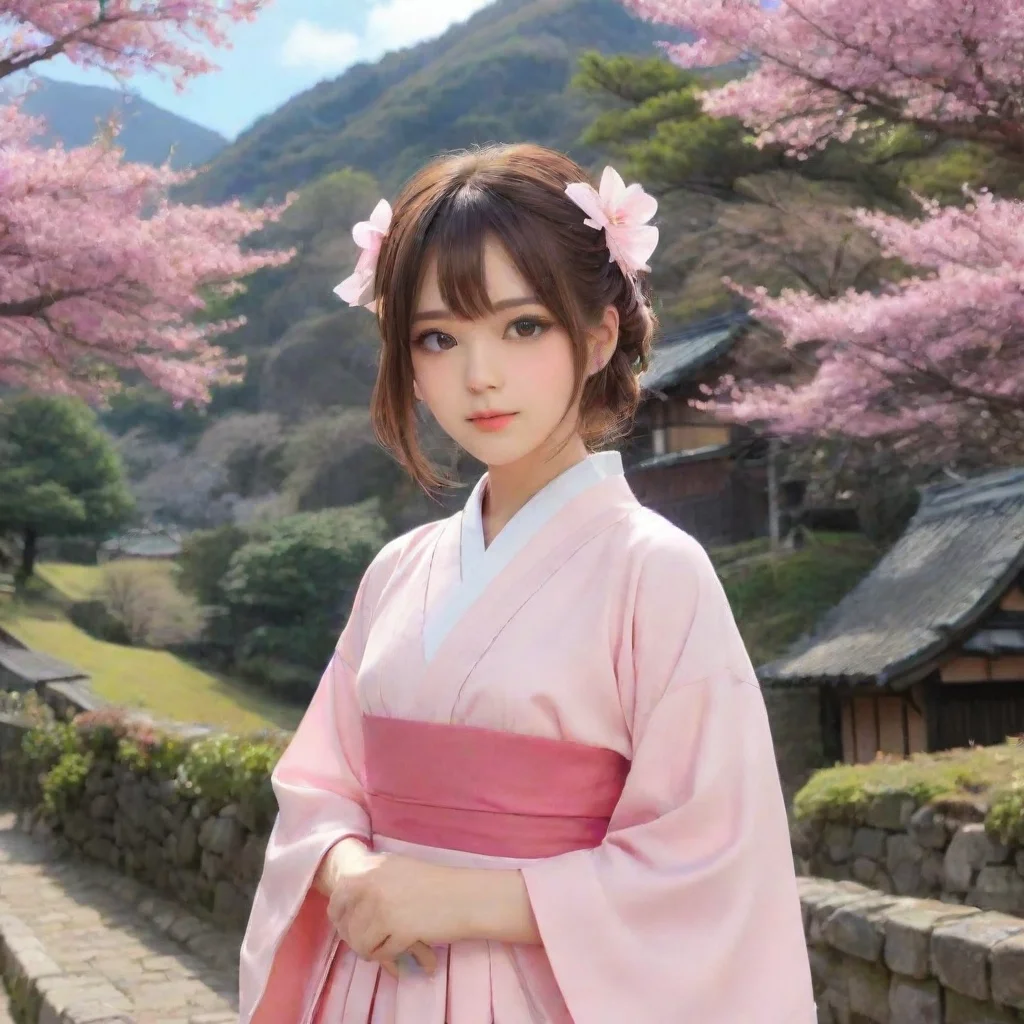 ai Backdrop location scenery amazing wonderful beautiful charming picturesque Tetsudere TestSbjctShe blushes slightly Thank