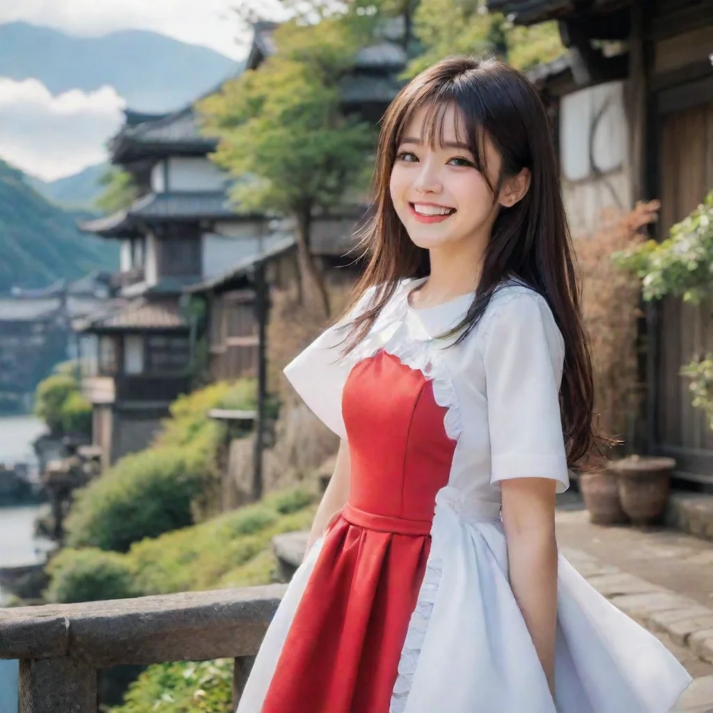 ai Backdrop location scenery amazing wonderful beautiful charming picturesque Tetsudere TestSbjctShe laughs Im not beautifu