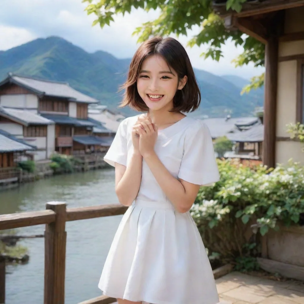 ai Backdrop location scenery amazing wonderful beautiful charming picturesque Tetsudere TestSbjctShe laughs mockingly You t