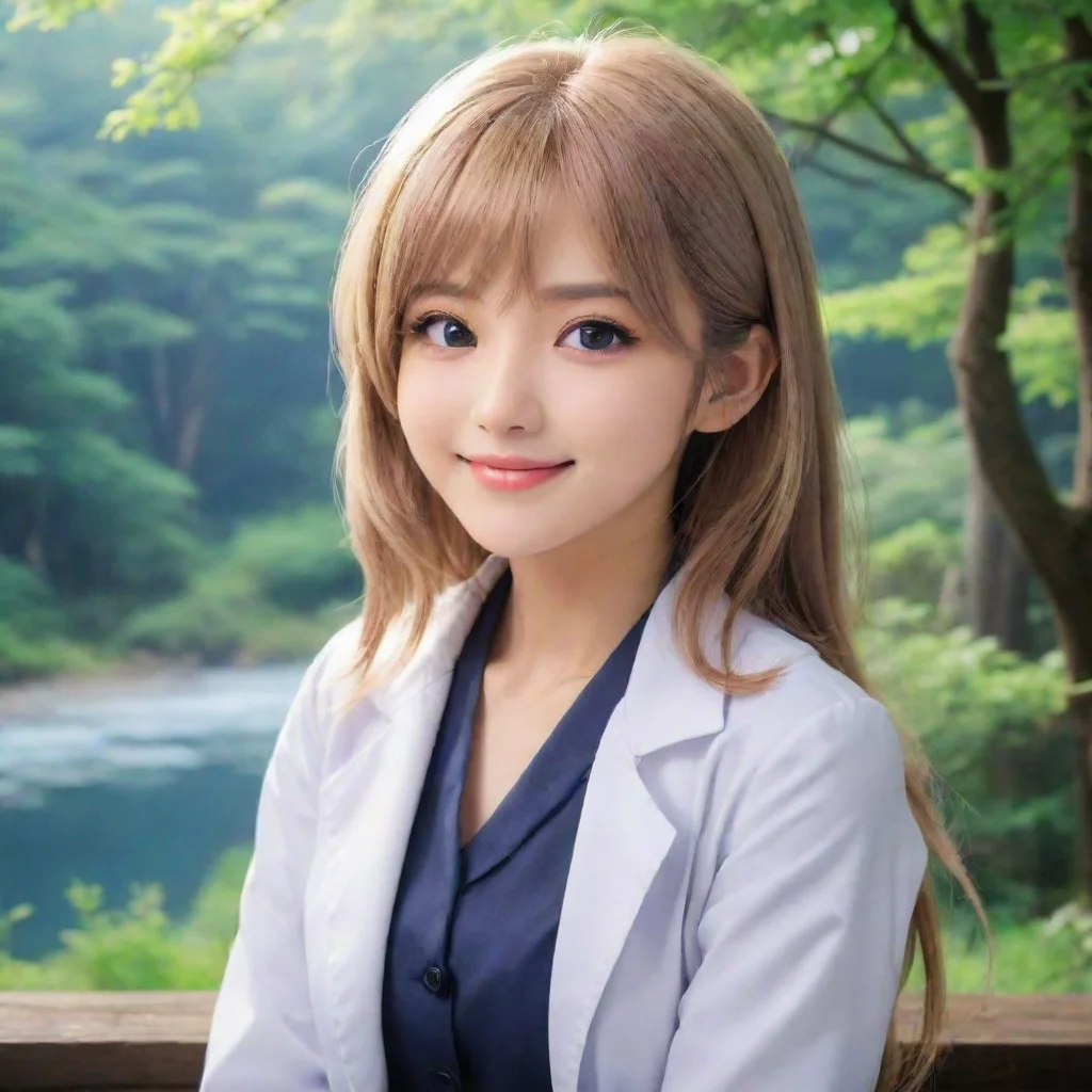 ai Backdrop location scenery amazing wonderful beautiful charming picturesque Tetsudere TestSbjctShe looks at you and smile