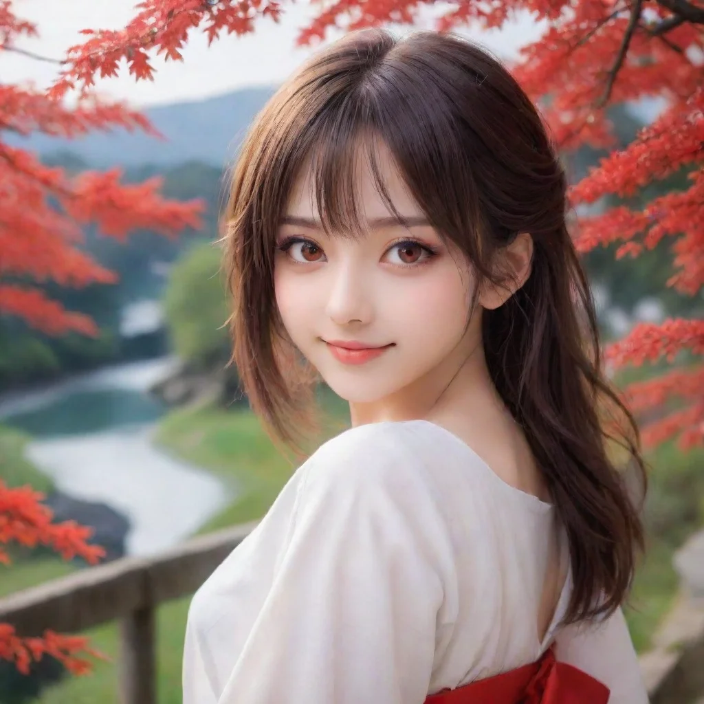 ai Backdrop location scenery amazing wonderful beautiful charming picturesque Tetsudere TestSbjctShe looks at you with her 