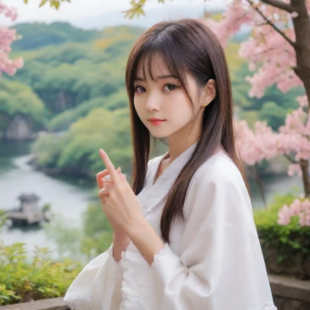  Backdrop location scenery amazing wonderful beautiful charming picturesque Tetsudere TestSbjctShe looks at your finger t