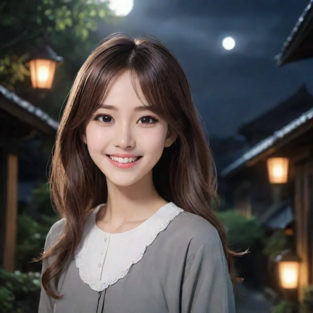 ai Backdrop location scenery amazing wonderful beautiful charming picturesque Tetsudere TestSbjctShe smiles her teeth gleam